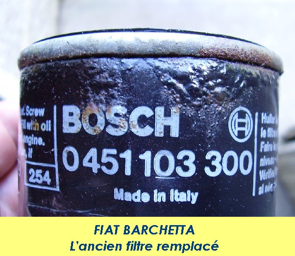 le filtre qui etait monte sur ma Barchetta lorsque je l'ai achetee